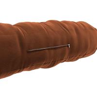 Kit 02 Almofadas Para Cabeceira Encosto Apoio Lombar Spot 140cm Com Porta Celular Veludo - Desk Design Cor Terracota - 6