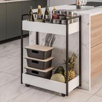 Carrinho Auxiliar Para Salão De Beleza Lara 70cm Em Aço Com Rodízios Branco - Desk Design - 3