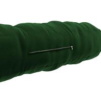 Kit 02 Almofadas Para Cabeceira Encosto Apoio Lombar Spot 140cm Com Porta Celular Veludo - Desk Design Cor Verde Escuro - 6