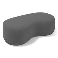 Conjunto 02 Puffs Decorativos Living Aisha Orgânico Bouclê Cinza Escuro - Desk Design - 3