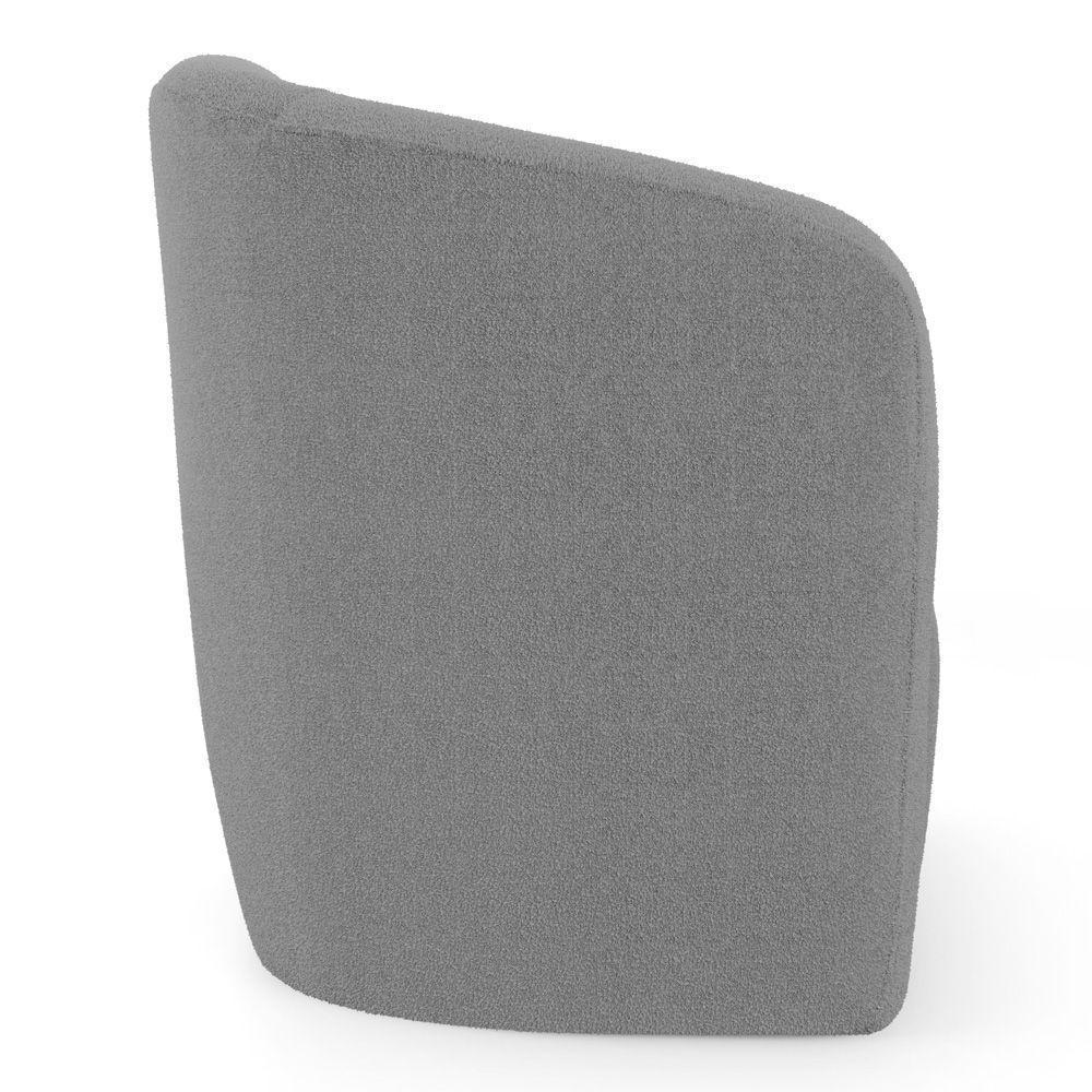 Kit 02 Poltronas Decorativas Abby Bouclê Cinza Escuro - Desk Design - 5