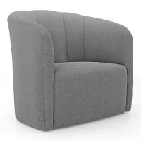 Kit 02 Poltronas Decorativas Abby Bouclê Cinza Escuro - Desk Design - 3