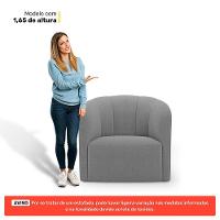 Kit 02 Poltronas Decorativas Abby Bouclê Cinza Escuro - Desk Design - 6