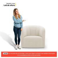 Kit 02 Poltronas Decorativas Abby Bouclê Bege - Desk Design - 6