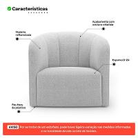 Kit 02 Poltronas Decorativas Abby Bouclê Cinza Claro - Desk Design - 8