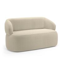 Kit 02 Poltronas Giratória E 01 Sofá Orgânico Glee 03 Lugares 170cm Bouclê Bege - Desk Design - 6