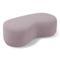 Puff Decorativo Living Aisha Orgânico 02 Lugares Bouclê Rosê - Desk Design - 1