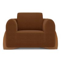 Kit 02 Poltronas Decorativas Living Bloom Com Pés De Madeira Bouclê Terracota - Desk Design - 6