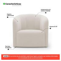 Kit 02 Poltronas Decorativas Abby Veludo Bege Claro - Desk Design - 7