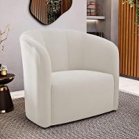 Kit 02 Poltronas Decorativas Abby Veludo Bege Claro - Desk Design - 8