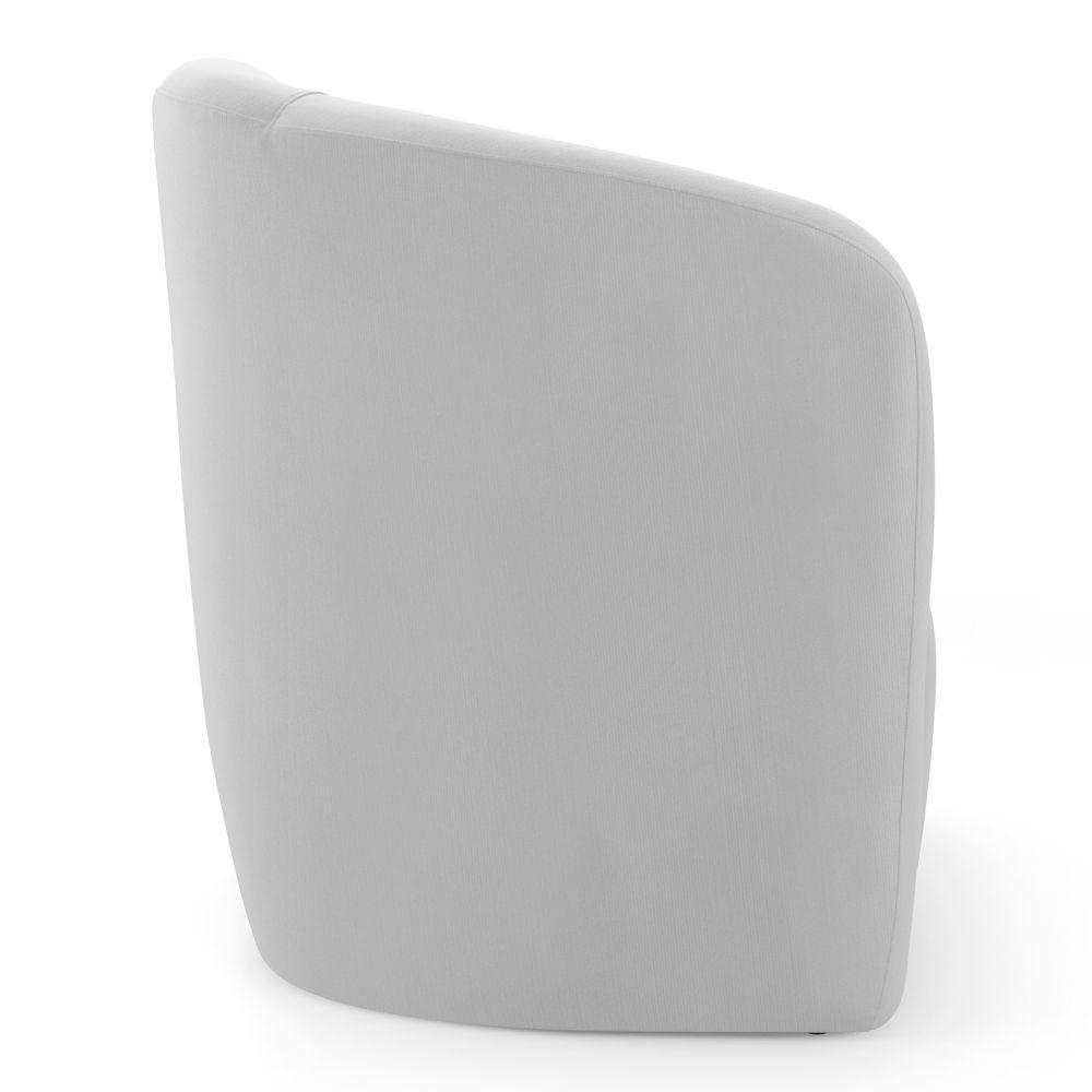 Poltrona Decorativa Living Abby Veludo Cinza Claro - Desk Design - 4