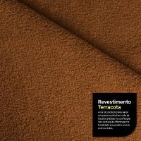 Kit Poltrona E Sofá Bloom 160cm 02 Lugares Com Pés De Madeira Bouclê Terracota - Desk Design - 7