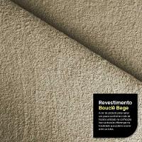 Kit Poltrona E Sofá Bloom 200cm 03 Lugares Com Pés De Madeira Bouclê Bege - Desk Design - 5