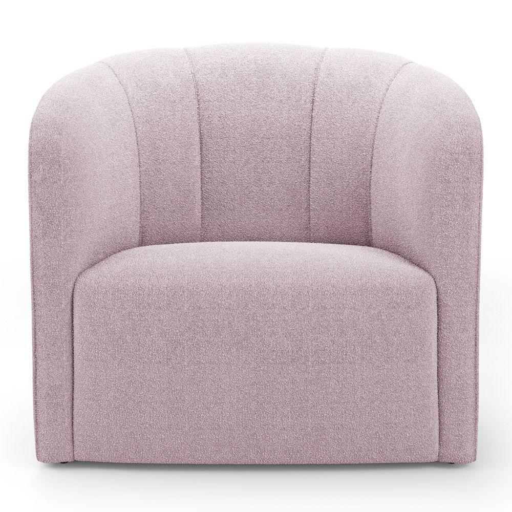 Poltrona Decorativa Living Abby Bouclê Rosê - Desk Design - 2