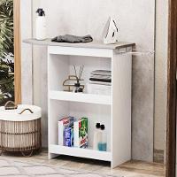 Tábua De Passar Roupa Luna Com Suporte Para Ferro Branco - Desk Design - 7