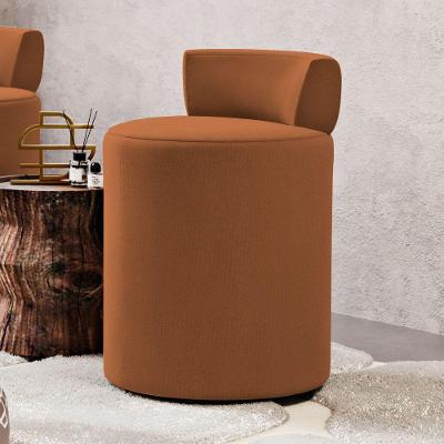 Puff Decorativo Orgânico Living Aegon Minimalista Veludo Terracota - Desk Design