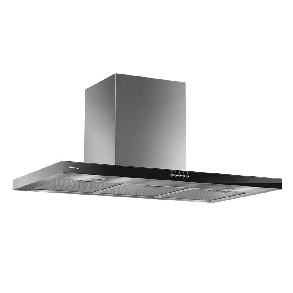 Coifa de Parede Panasonic com Modo Depurador 90cm Black Glass - FV-9HSDB2 220V - 2