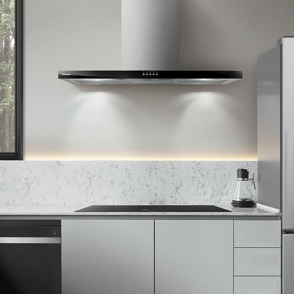 Coifa de Parede Panasonic com Modo Depurador 90cm Black Glass - FV-9HSDB2 220V - 3