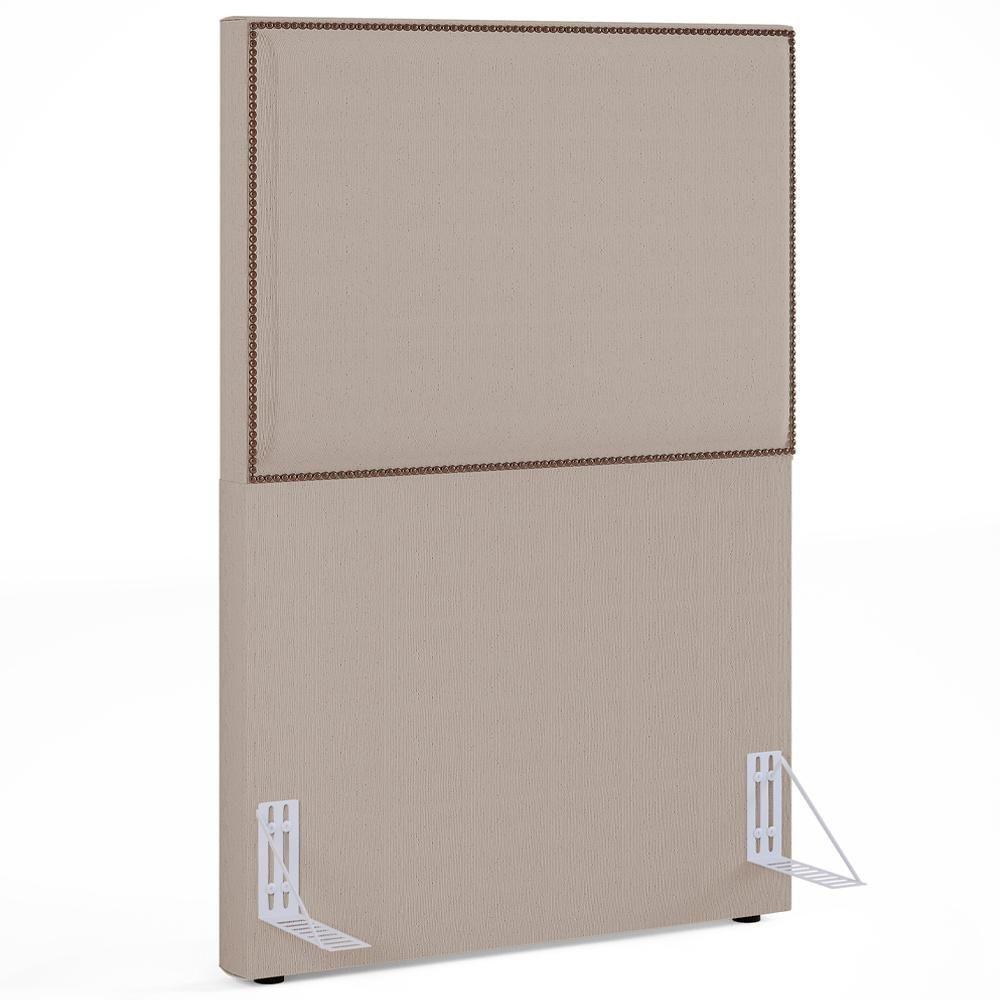 Cabeceira Cama Box Solteiro Com Tachas 100 Cm Linho Cru - 1
