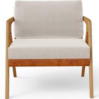 Kit 03 Poltronas Pietra L02 Couríssimo Camel Linho Cru