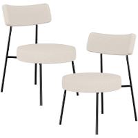 Kit 02 Poltronas Decorativas Para Sala De Estar Base Fixa Londres L02 Linho Bege - Lyam - 1