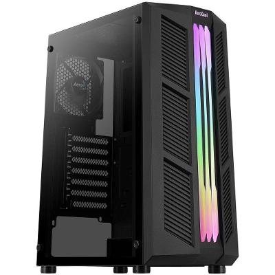 Gabinete Gamer Aerocool Prime, Atx, Rgb, 1x Cooler, Lateral Em Vidro Temperado, Preto - 72999