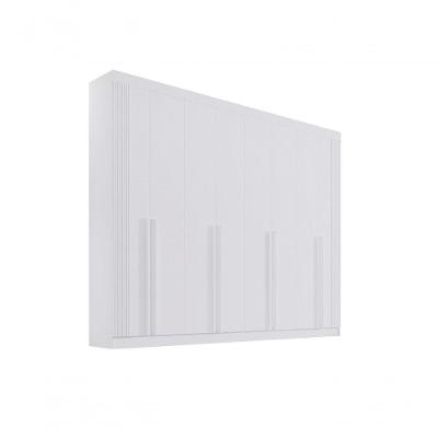 Guarda Roupas Casal Daymond 8pts Ripado 100% Mdf Branco