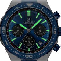 Relogio De Pulso Masculino De Quartzo Design Casual Esportivo Luminoso Impermeável Azul - 5