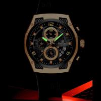 Relógio De Pulso Masculino Pulseira De Silicone Casual Esportivo Impermeável Preto Rose - 3