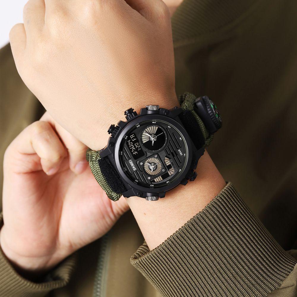 Relógio Digital , Cronômetro De Luz Led, à Prova D'água, Com Alarme, Preto - 2