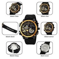 Relógio Digital , Cronômetro De Luz Led, à Prova D'água, Com Alarme, Amarelo - 2