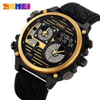 Relógio Digital , Cronômetro De Luz Led, à Prova D'água, Com Alarme, Amarelo - 3