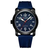 Relógio De Pulso De Quartzo Masculino Com Pulseira De Silicone Impermeavel 3atm Azul - 1