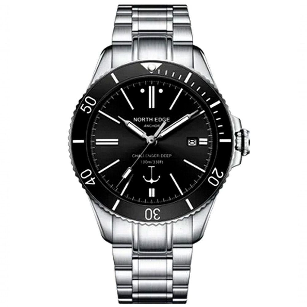 Relógio De Pulso Mecânico Masculino Anchor Automatico Impermeavel 100m à Prova Dagua Preto - 4