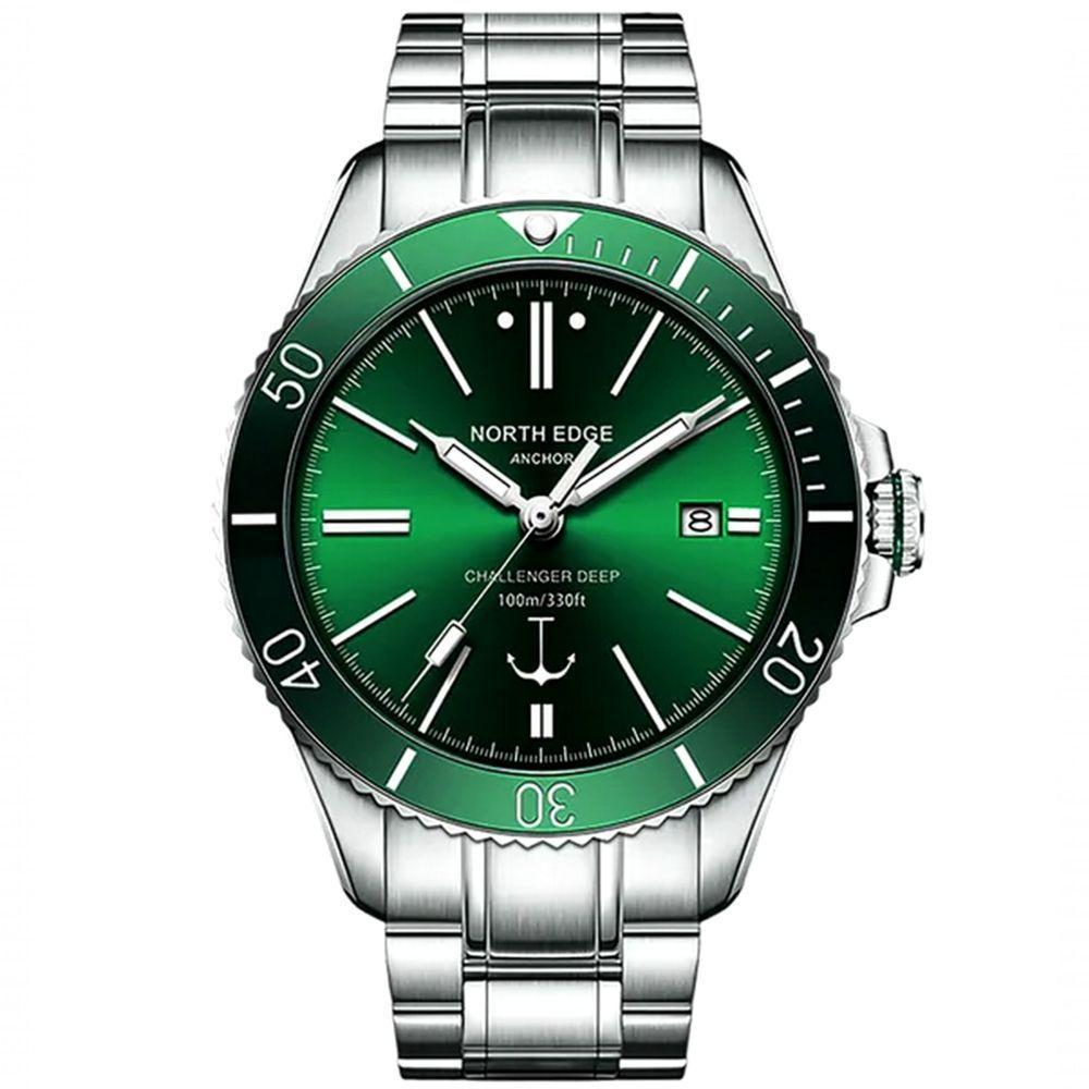 Relógio De Pulso Mecânico Masculino Anchor Automatico Impermeavel 100m à Prova Dagua Verde - 4