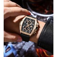 Relógio Lige Wine Cask Masculino Multifuncional à Prova D'água Dourado - 2