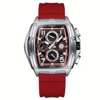 Relógio Lige Wine Cask Masculino Multifuncional à Prova D'água Vermelho - 1