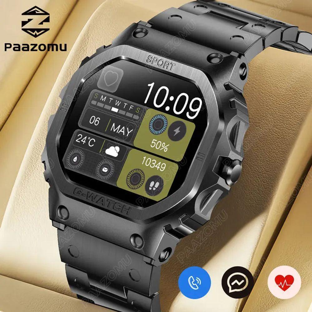 Relógio Inteligente Militar Para Homens, 1,57 Polegadas, Com Resposta E Fazer Chamada Preto - 3