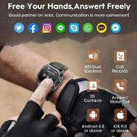 Relógio Inteligente Militar Para Homens, 1,57 Polegadas, Com Resposta E Fazer Chamada Verde - 3