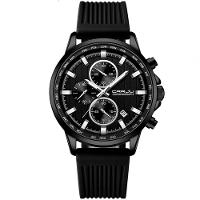 Relógio De Pulso Quartzo Masculino Design Esportivo 3atm Impermeável Preto - 1