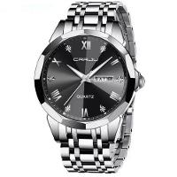 Relógio Analógico Masculino De Quartzo Impermeável Em Aço Inoxidável Classico Preto - 1