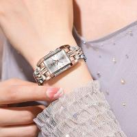 Relógio De Quartzo Feminino Design Quadrado Bracelete De Aço Inoxidável Impermeavel 3atm Prata - 2