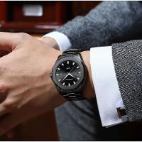 Relógio Masculino De Aço Inoxidável Movimento De Quartzo Impermeavel 3 Atm Preto - 2