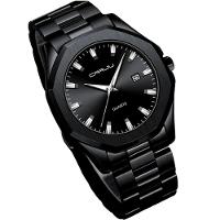 Relógio Masculino De Aço Inoxidável Movimento De Quartzo Impermeavel 3 Atm Preto - 3