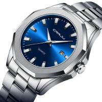 Relógio Masculino De Aço Inoxidável Movimento De Quartzo Impermeavel 3 Atm Azul - 4