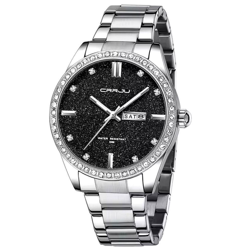 Relógio Masculino Analógico Impermeável Em Aço Inoxidável Data Automática Prata - 1