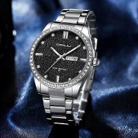 Relógio Masculino Analógico Impermeável Em Aço Inoxidável Data Automática Prata - 3