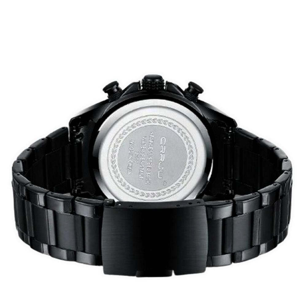 Relógio De Pulso Masculino Quartzo Design Dial Grande Esportivo Impermeavel 3atm Laranja - 3