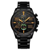 Relógio De Pulso Masculino Quartzo Design Dial Grande Esportivo Impermeavel 3atm Laranja - 1