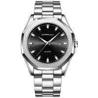 Relógio Masculino De Aço Inoxidável Movimento De Quartzo Impermeavel 3 Atm Prata - 1